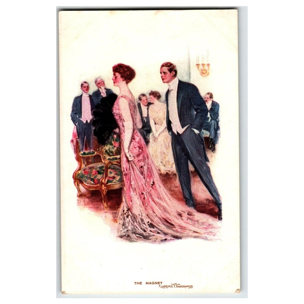 Clarence F. Underwood "The Magnet" Edwardian Art Postcard 1910 Omaha